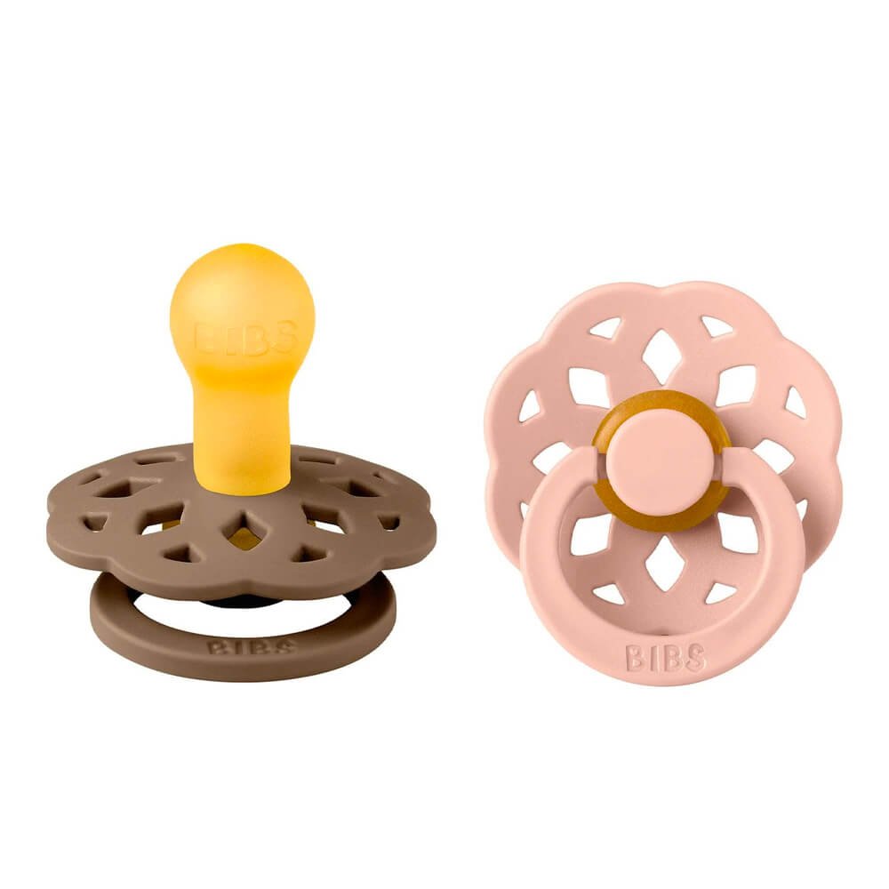 BIBS Boheme Dummies Size 1 (2 pack) - Dark Oak/Blush
