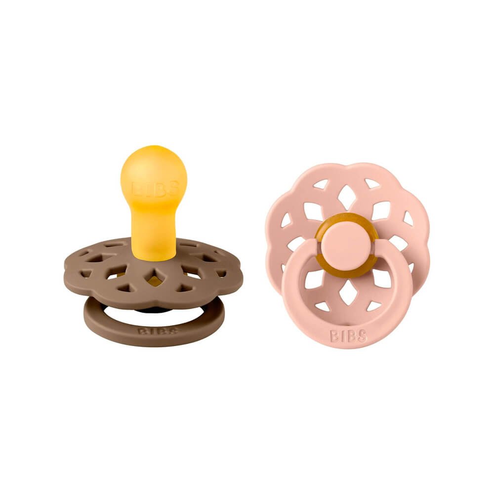 BIBS Boheme Dummies Size 1 (2 pack) - Dark Oak/Blush